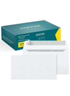 EnDoc 6 3/4 Security Envelopes Selfseal 500 Count 6 1/2 X 3 5/8 Inch Privacy Tinted Windowless Allpurpose Envelopes For Personal And Business Use 24Lb Paper Quality Bright White Envelopes  - Image 1