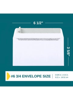 EnDoc 6 3/4 Security Envelopes Selfseal 500 Count 6 1/2 X 3 5/8 Inch Privacy Tinted Windowless Allpurpose Envelopes For Personal And Business Use 24Lb Paper Quality Bright White Envelopes  - Image 3