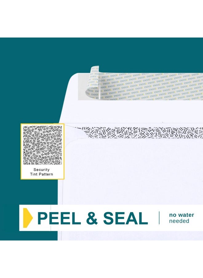 EnDoc - 6 3/4 Security Envelopes Selfseal 500 Count 6 1/2 X 3 5/8 Inch Privacy Tinted Windowless Allpurpose Envelopes For Personal And Business Use 24Lb Paper Quality Bright White Envelopes - Image 1