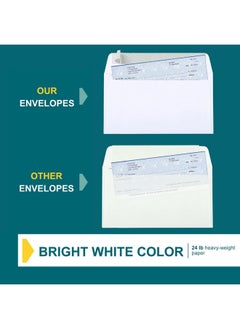 EnDoc 6 3/4 Security Envelopes Selfseal 500 Count 6 1/2 X 3 5/8 Inch Privacy Tinted Windowless Allpurpose Envelopes For Personal And Business Use 24Lb Paper Quality Bright White Envelopes  - Image 5