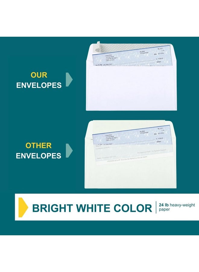 EnDoc - 6 3/4 Security Envelopes Selfseal 500 Count 6 1/2 X 3 5/8 Inch Privacy Tinted Windowless Allpurpose Envelopes For Personal And Business Use 24Lb Paper Quality Bright White Envelopes - Image 1