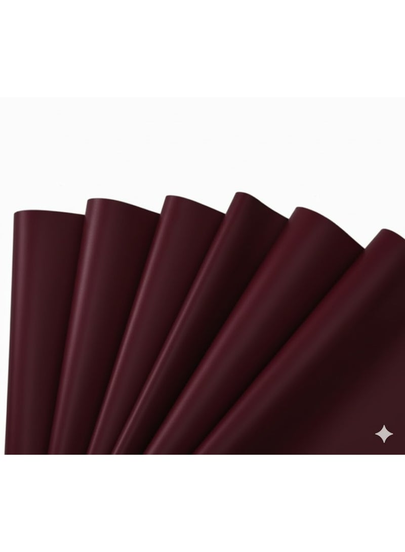 Kandid ورق تغليف هدايا فاخر كانديد بلون بورجوندي، مجموعة 5 قطع لعيد الميلاد، عيد الميلاد (بورجوندي) - Image 1