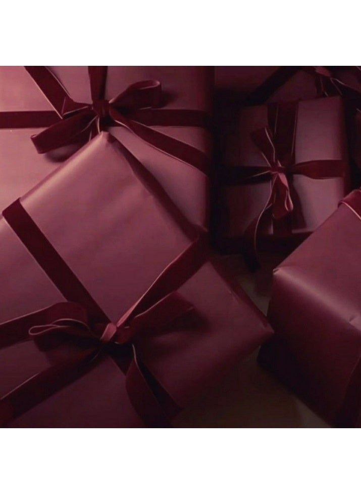 Kandid ورق تغليف هدايا فاخر كانديد بلون بورجوندي، مجموعة 5 قطع لعيد الميلاد، عيد الميلاد (بورجوندي) - Image 5