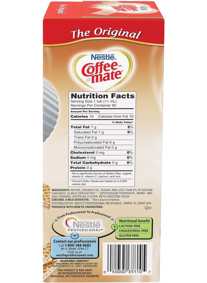 Nestle Nestle 35110 Coffee-Mate Original Flavor Creamer, Single Serve Portions, 50/Box - Image 2