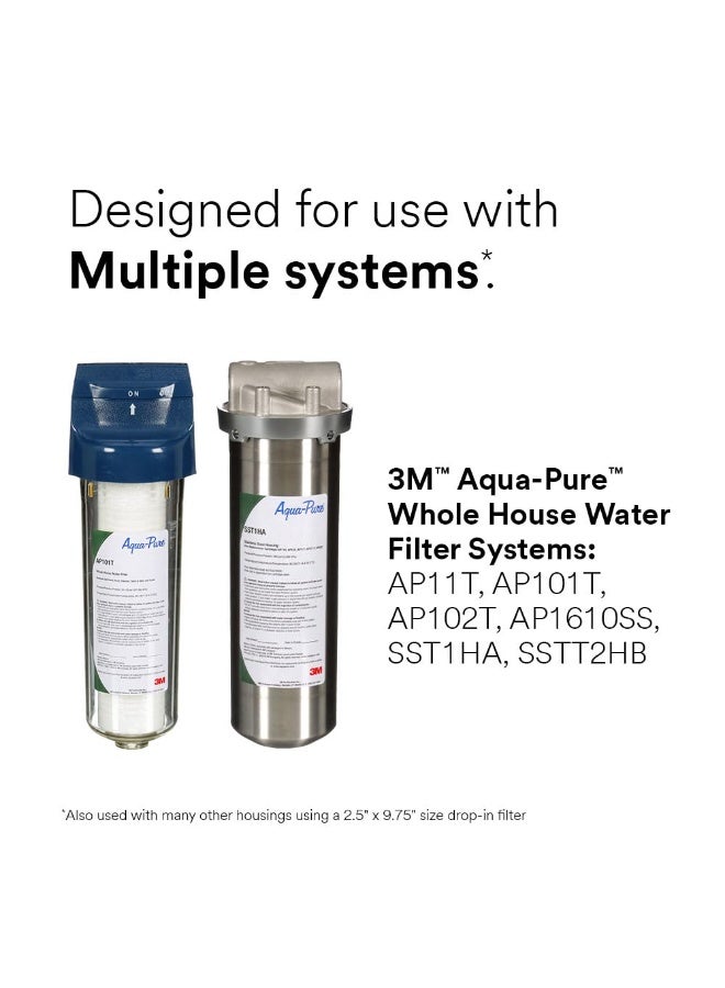 Aqua pure فلتر استبدال قياسي للمنزل بالكامل موديل AP117NP 5541705 من أكوا-بيور (عبوة من 2) - Image 4