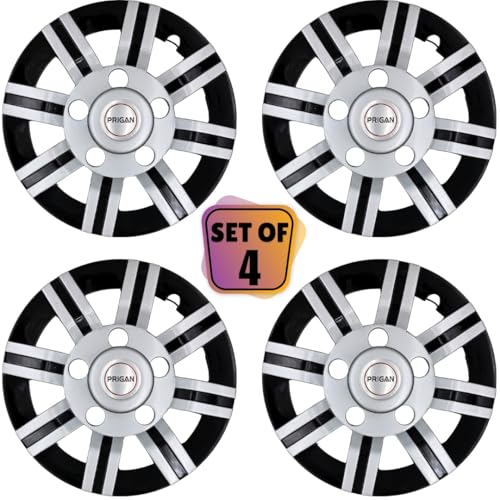 PRIGAN Wheel Cover for Force Cars 15 Inch Silver Black Wheel Cap (15 Inch) (Set of 4 Pcs) (Press Fitting) Model- Force T4-15 - Image 3