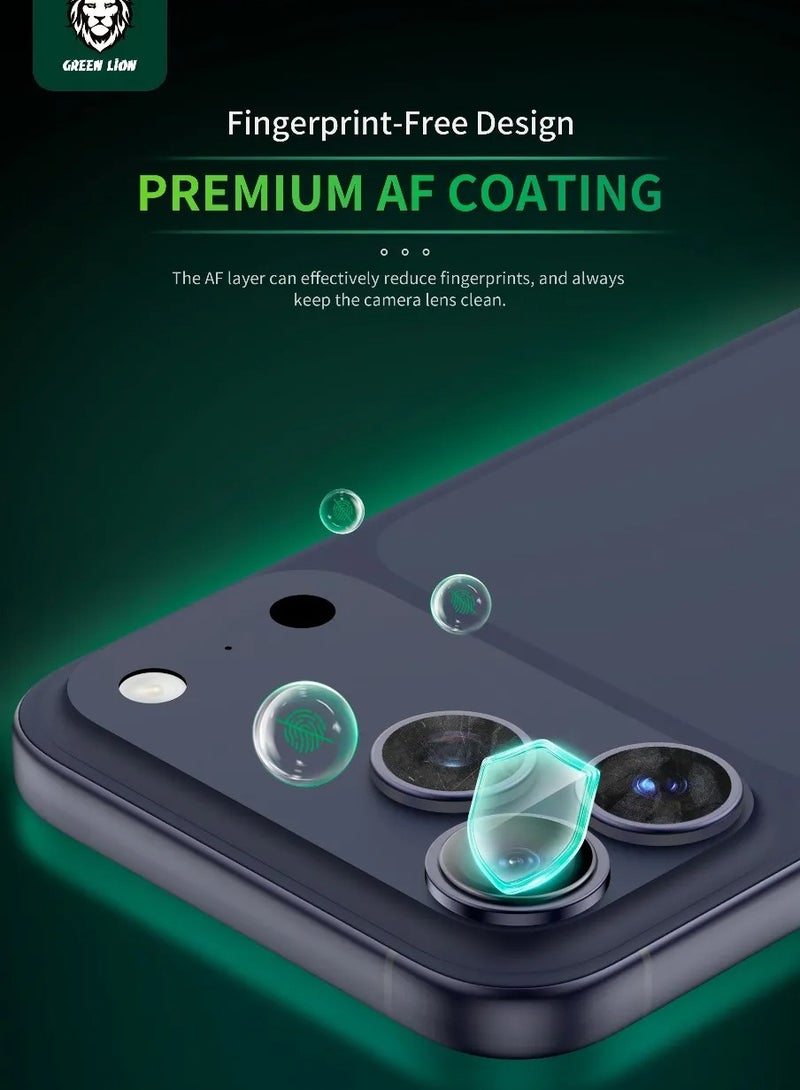 GREEN LION iPhone 17 Pro/17 Pro Max Camera Lens Protector HD Plus / The Ultra-Clear Lenses / High Transparency / Shatter Protection / Anti Scratch / Anti Fingerprint - Black Titanium - Image 2