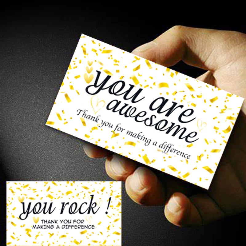 JINMIKEJI 200 Pieces You Are Awesome Cards Colorful Thank You For Making a Difference Cards Thank You Note Cards Appreciation Insert Greeting Card for Staff Teacher Employee Doctor Volunteer - Image 3
