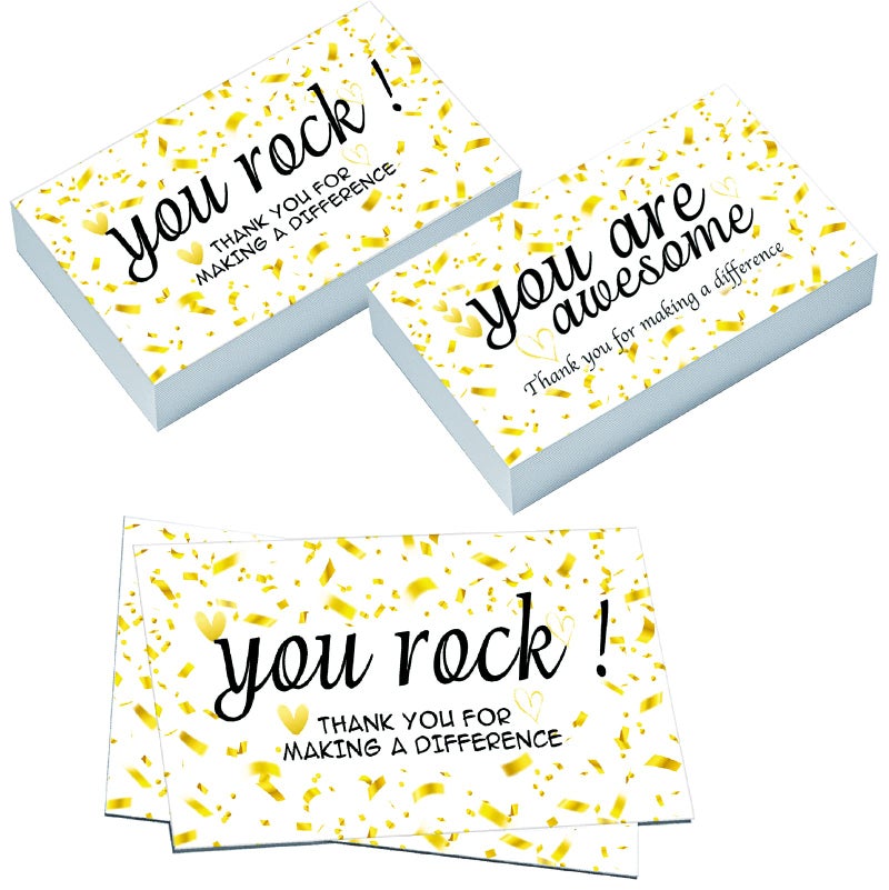 JINMIKEJI 200 Pieces You Are Awesome Cards Colorful Thank You For Making a Difference Cards Thank You Note Cards Appreciation Insert Greeting Card for Staff Teacher Employee Doctor Volunteer - Image 1