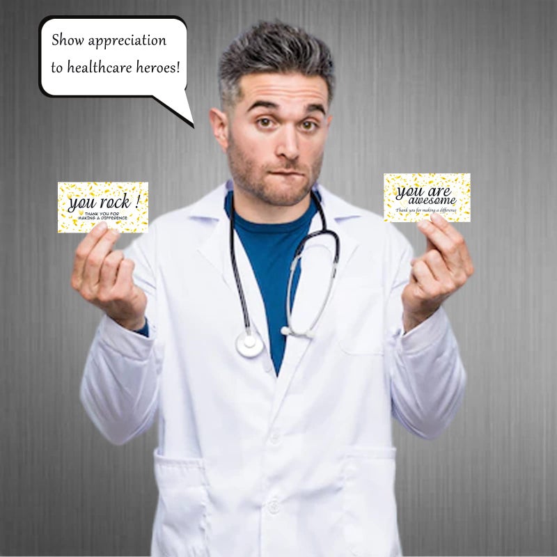 JINMIKEJI 200 Pieces You Are Awesome Cards Colorful Thank You For Making a Difference Cards Thank You Note Cards Appreciation Insert Greeting Card for Staff Teacher Employee Doctor Volunteer - Image 4