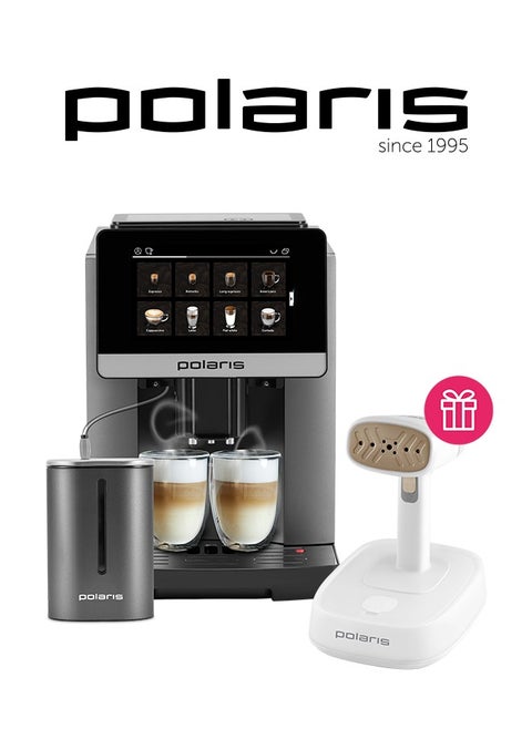 Bundel, Buy Polaris Smart coffee machine 2080 IQHome Wi-Fi Get Polaris Compact Steamer 2277 for free