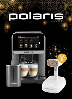 Polaris Bundel, Buy Polaris Smart coffee machine 2080 IQHome Wi-Fi Get Polaris Compact Steamer 2277 for free  - Image 2