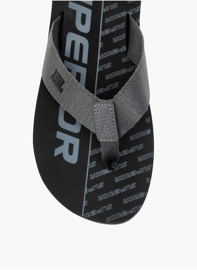 LBL by Shoexpress Men's Printed Slip-On Thong Slippers  - Image 3