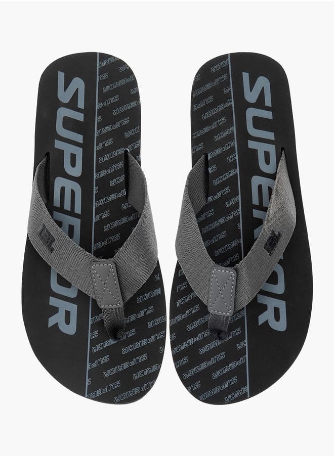 LBL by Shoexpress Men's Printed Slip-On Thong Slippers  - Image 1