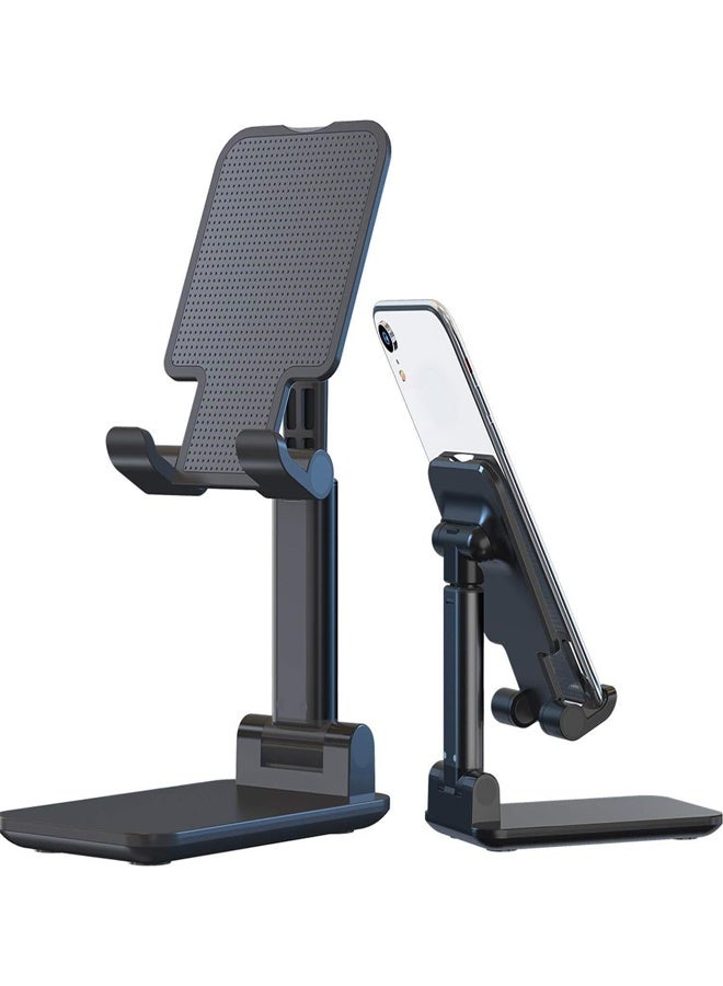 Phone Holder 360 Degree Stand Handphone Folding Dekstop Liftable Foldable - Black - Image 4