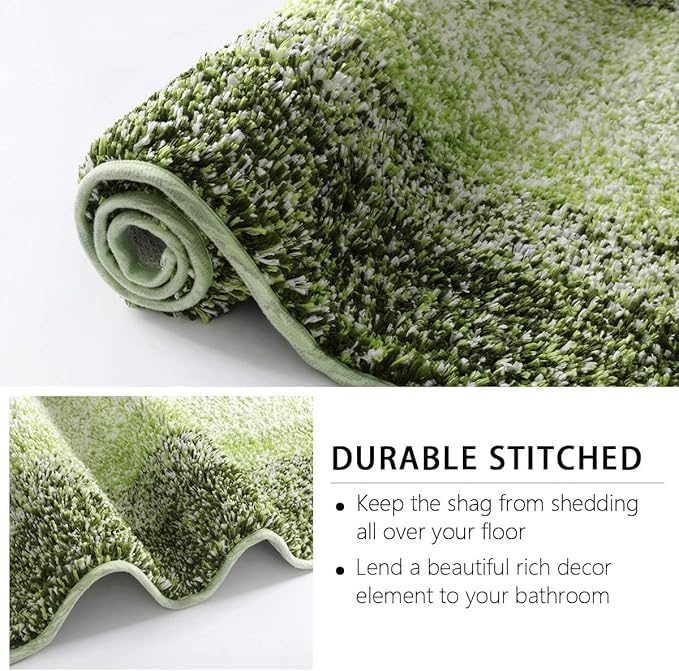 BIRZAR Home Microfiber Striped Rectangle Shaped AntiSkid Bath Mats Soft Super Absorbent Mats for Shower Washable NonSlip QuickDrying MatsPack of 1 - Image 2