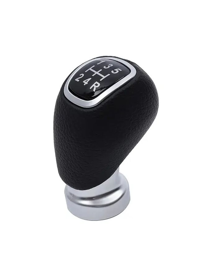 Black Leather Gear Shift Knob 5 6 Speed Easy Install OEM Replacement Enhances Car Interior - Image 3