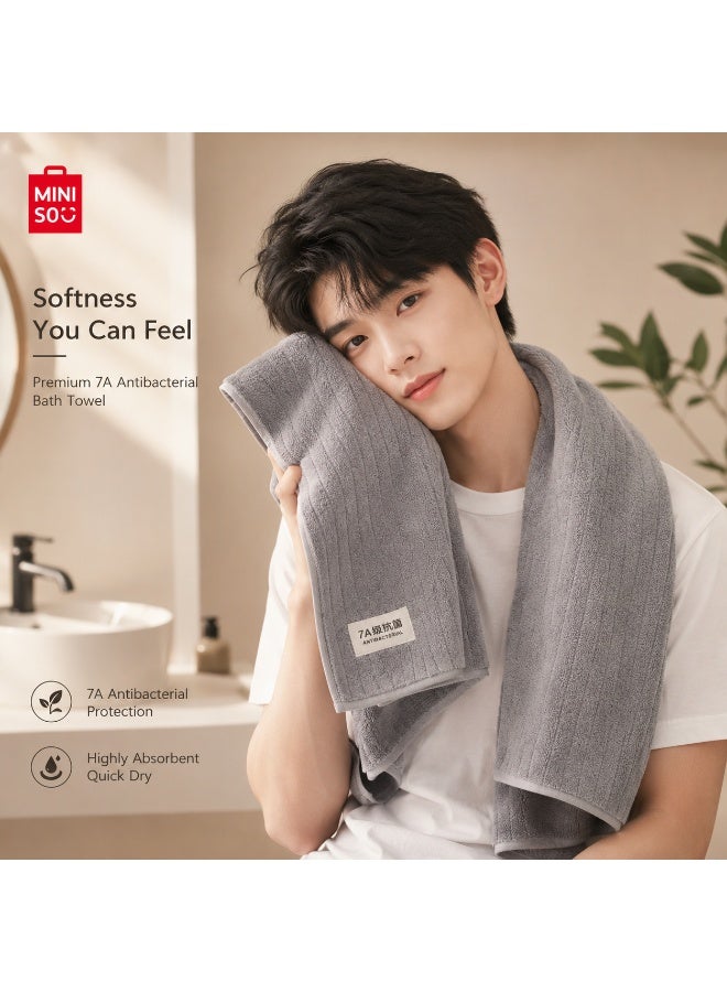 MINISO Grade 7A Antibacterial Bath Towel, Ultra Soft Quick Dry Microfiber Towel, Highly Absorbent Bathroom Towel, 140 × 70 cm - Image 1