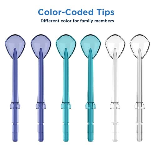 FreFeel Replacement Heads for Waterpik, Replacement Picks for Water Pik Water Flosser (6 Tongue Cleaner Tips) - Image 5