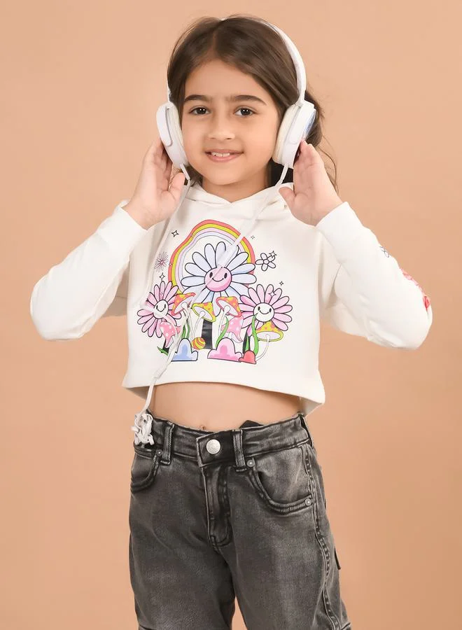 LILPICKS Graphic Print Long Sleeves Hoodie