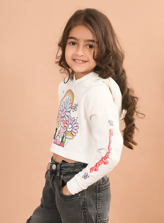 LILPICKS Graphic Print Long Sleeves Hoodie