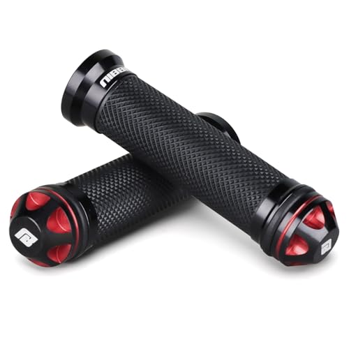 NIBBI Motorcycle Hand Grips Racing CNC Aluminum Soft Rubber Handlebar78 Handle Grips for ATV GY6 Scooter Red - Image 1