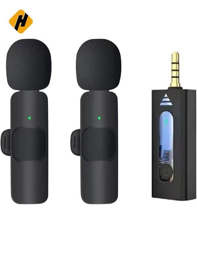 هوها ميكروفون لافالييه اللاسلكي للهاتف الذكي iPad iPad USB C ، والتوصيل والتشغيل Mini Mic لـ YouTube Tiktok Live Streaming Gaming K Song Recording Auto Loveduction (3.5 مم 2)  - Image 1