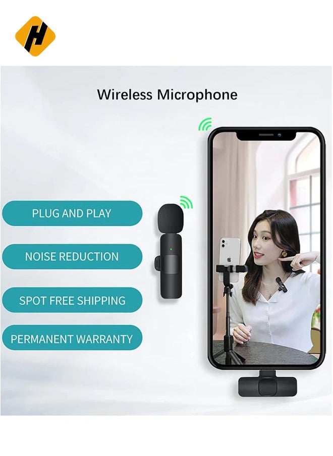 هوها ميكروفون لافالييه اللاسلكي للهاتف الذكي iPad iPad USB C ، والتوصيل والتشغيل Mini Mic لـ YouTube Tiktok Live Streaming Gaming K Song Recording Auto Loveduction (3.5 مم 2)  - Image 5