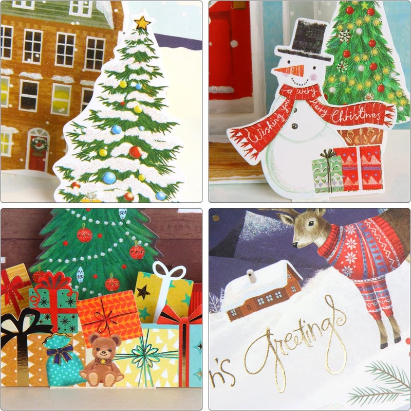 LOKIPA 3D Christmas Greeting Cards 6PCS Pop Up Christmas Cards with Envelopes for Christmas Holiday New Year Xmas Gift - Image 3