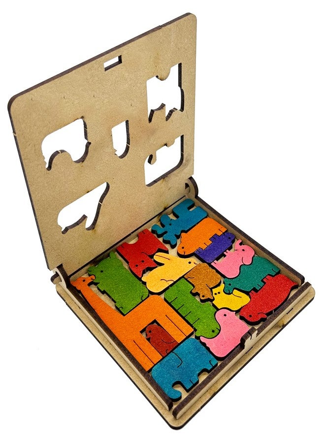 Funvention DIY Animal Puzzle Pocket Travel Game for Kids 4+ Years, Fun Learning Educational Board Game, Best Birthday Return Gifts - Image 5