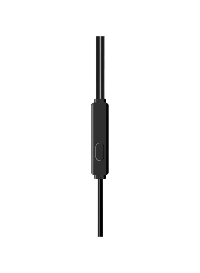 Newmine Nm-Lk06 Semi In-Ear Wired Headphones With Remote Control, Mobile Phone Headphones, Music Headphones, 3.5Mm Jack, Compatible With Computers, Laptops And Smartphones, Black - Image 1