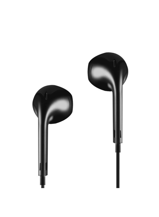 Newmine Nm-lk06 Semi In-ear Wired Headphones With Remote Control, Mobile Phone Headphones, Music Headphones, 3.5mm Jack, Compatible With Computers, Laptops And Smartphones, Black - Image 2