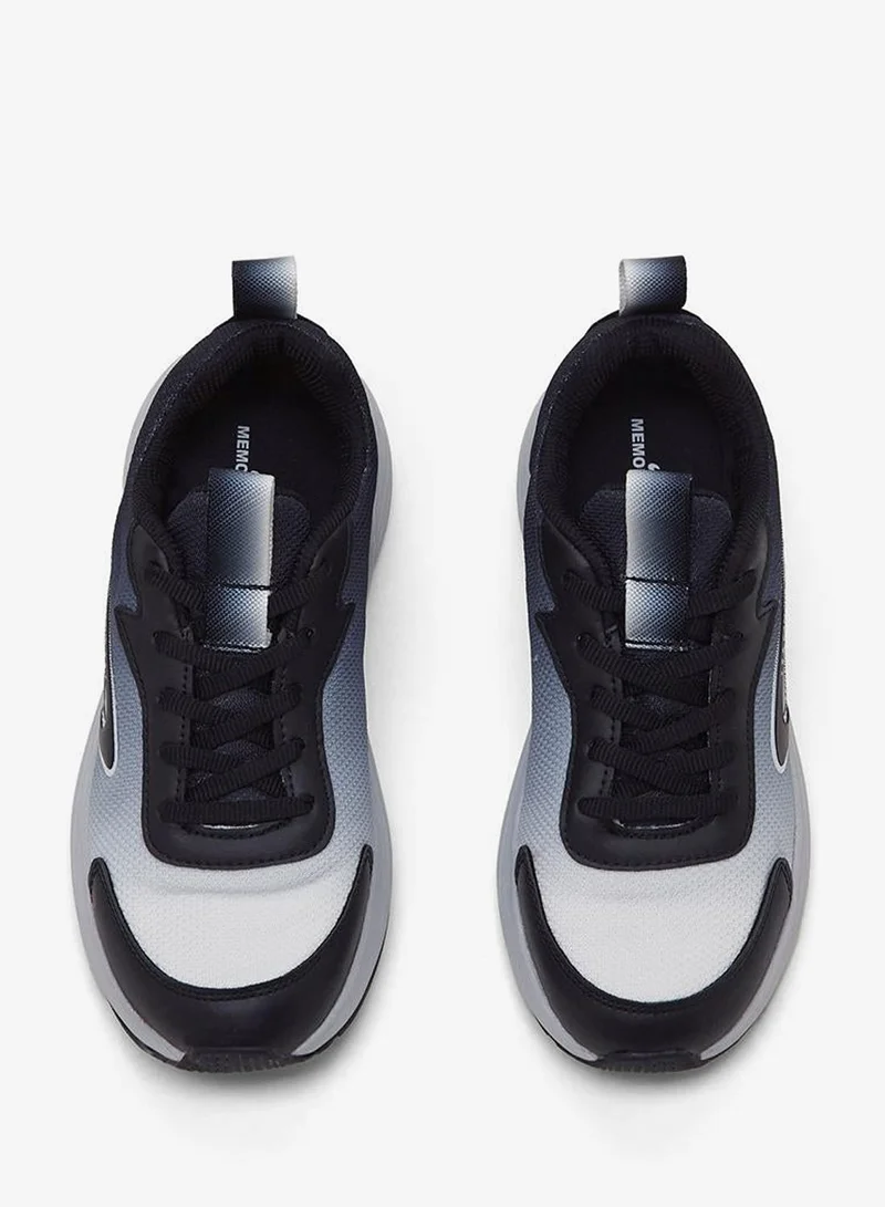 CAMPUS Blk/Wht Kids Black Classic Low-Top Sneakers, Contrast Look Shoes with Comfortable Sole for All-Day Fun  | Best Price UAE