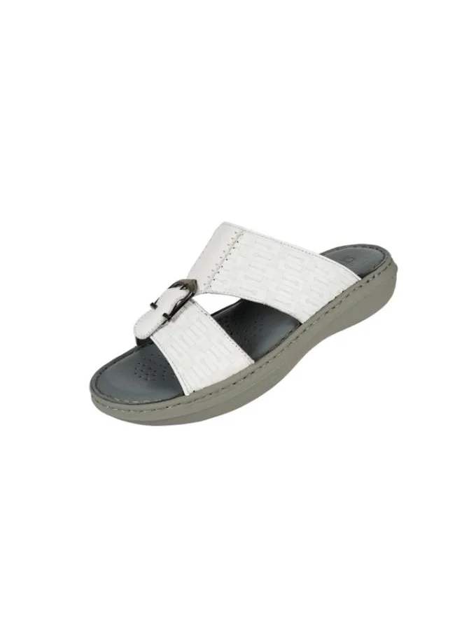 barjeel uno 008-3459 Barjeel Mens Arabic Sandals 21410-11 White