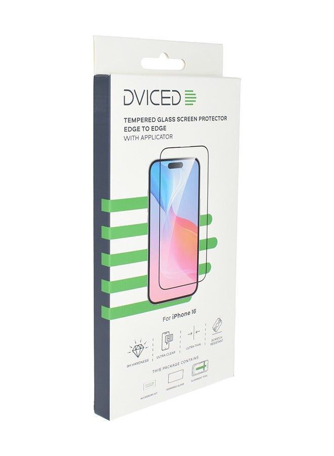 DVICED حماية شاشة زجاجية مقسّاة من الحافة إلى الحافة لجهاز آيفون 16 مع أداة التطبيق - Image 4