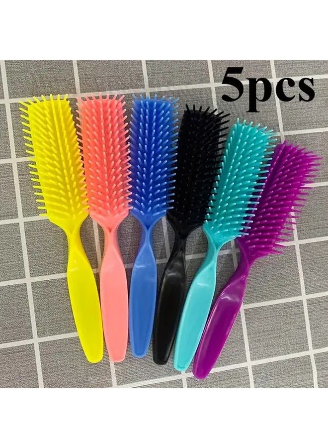 12pcs Heavy Duty Hair Brush Set Salon Style Massager Wet Dry Use Random Color - Image 1