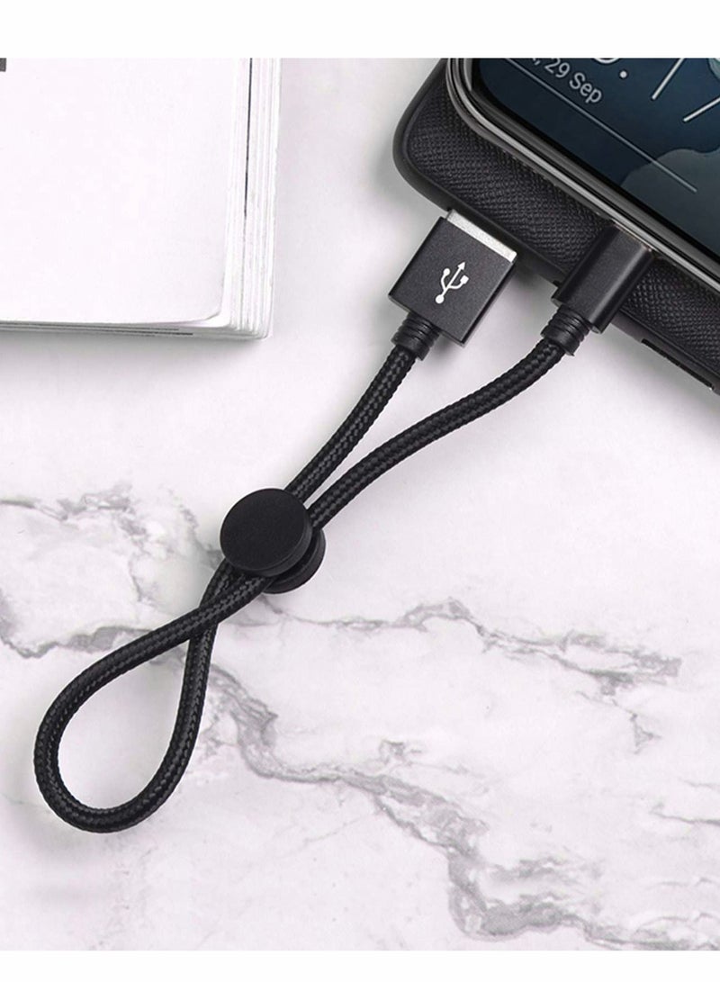 Y&D USB C Cable Short 25cm Ideal Lenght, Android Auto 3A Fast Charging and Data Sync, A to Charger for Phones, Power Banks, Laptops Type Charge Lead (Black) - Image 4