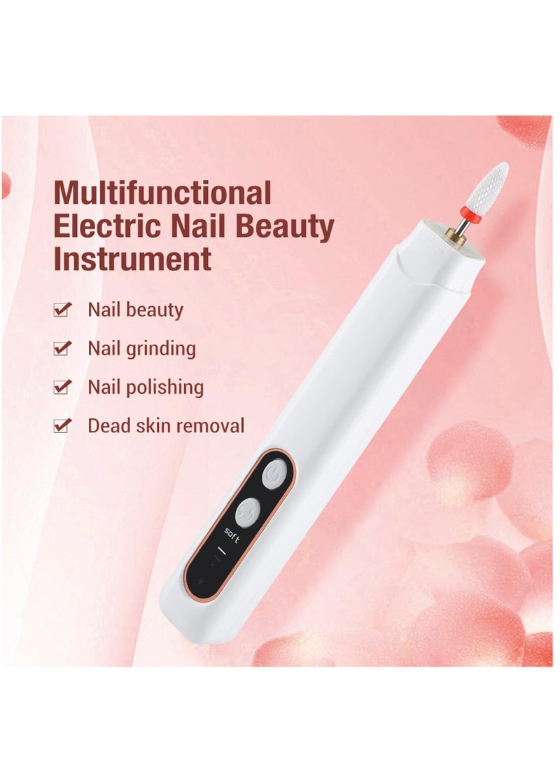 Excefore Portable USB Nail Drill, Electric Nail Files, USB Electric Nail File for Acrylic Gel Nails, Cordless Portable Electric Nail Drill Machine, Manicure and Pedicure Tools for Nail Art DIY  - Image 2