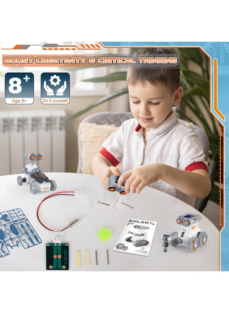 Barakah STEM Robot Kit, 14 in 1 Solar Powered Educational DIY Robotics Toy, Science Building Kit with 191 Pieces, Battery Optional, Hands On Learning for Boys Girls Age 8-13, 1 Set - Image 2
