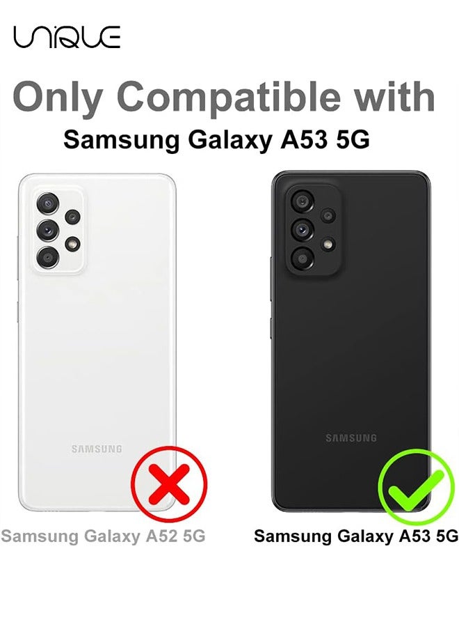 Unique Compatible with Samsung Galaxy A53 5G Case Love Heart Plating Wristband Luxury Elegant Case Camera Protector Soft TPU Kickstand Protective Corner Back Cover Galaxy A53 5G Case - Black - Image 4