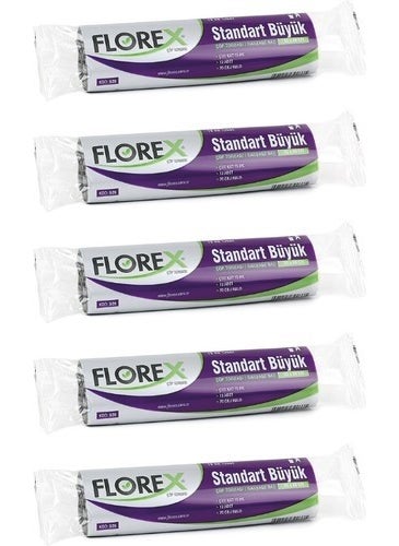 Florex - Standard Large Size Garbage Bag Black 65 x 80 cm 5 x 10 Packs - Image 1