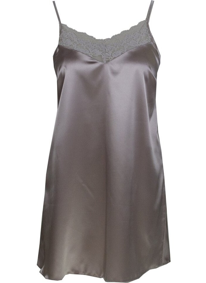 Magic Form 87430 V-Neck Strap Normal Fit Plain Rose Dried Women's Nightgown  - Image 1