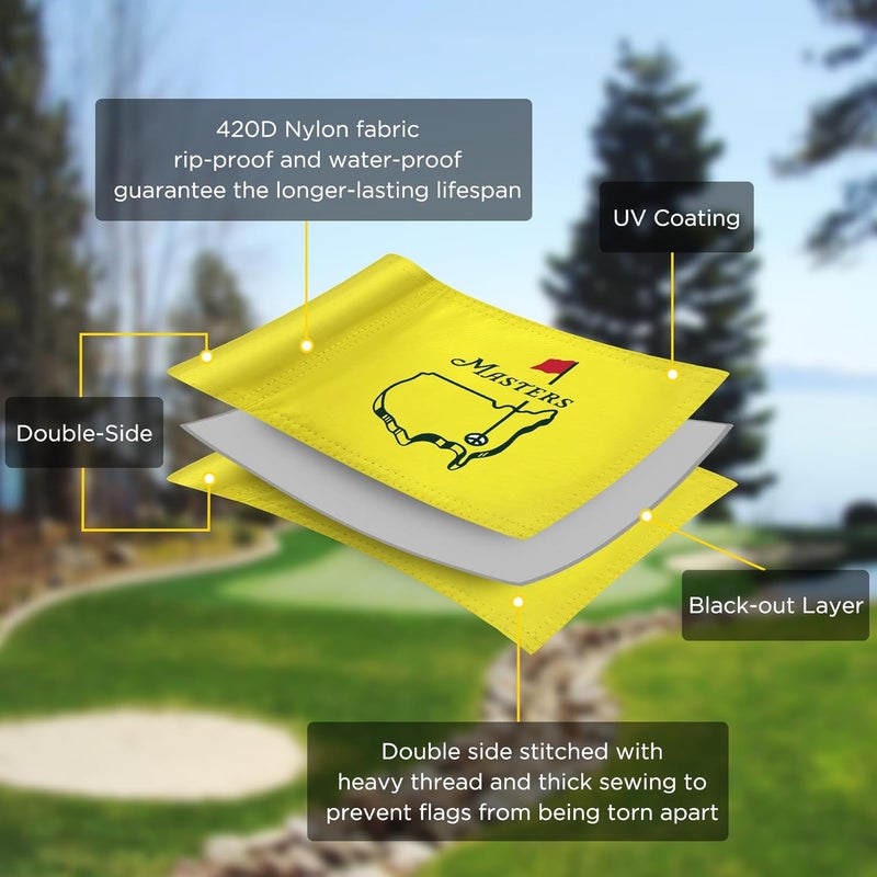 COGOLFING Themed Golf Flag Mini, 8x6 Inch, Double-Sided Silk-Screened, Fade-Resistant 420D Nylon, Ideal for Backyard Practice Putting Green - Image 3