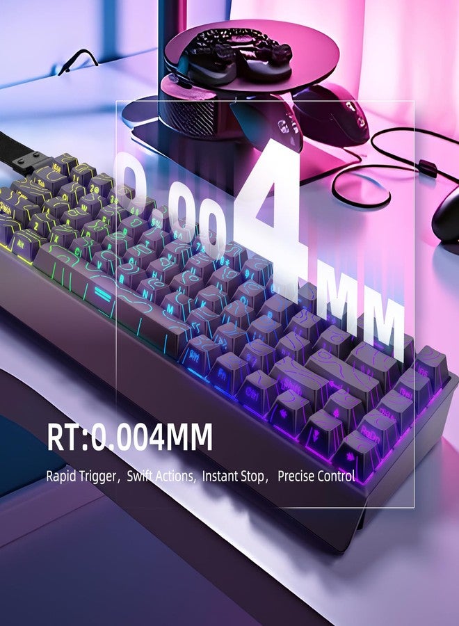 IROK Mer68 Wired 68 Keys, Magnetic Switch Mechanical Keyboard, 8KHZ Polling Rate/Latency As 0.125MS/256KHZ Single Key Scan Rate/ARGB/，Hot Swappable Gaming Keyboard(Black) - Image 5