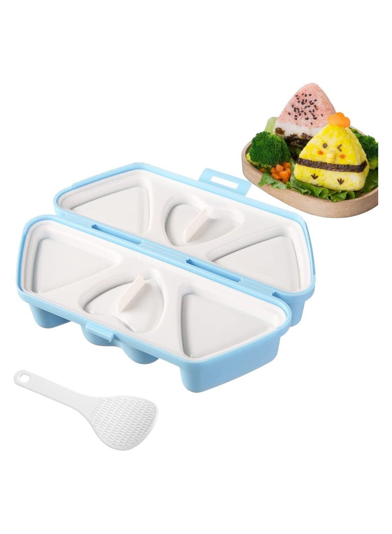 نيبمينينت Onigiri Mould Triangle Rice Ball Sushi Makers Paddle 6 in 1 Triangle-Heart for Bento or Japanese Box Meal Children Home Kitchen DIY Nori - Image 1