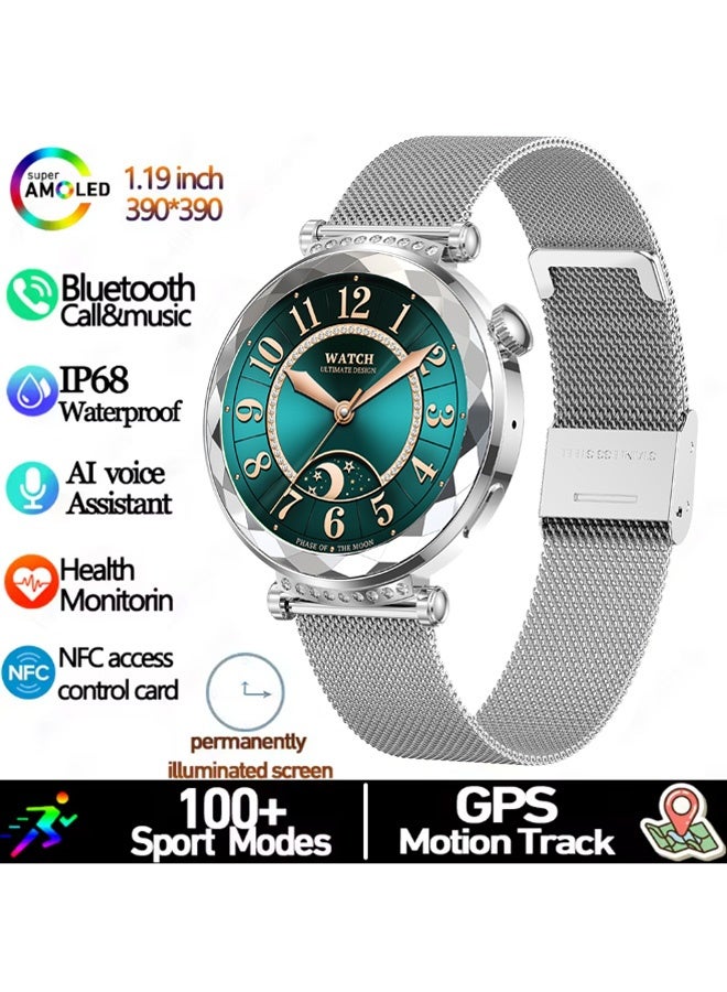 RollsTimi  Smart Watch for Women, Fitness Tracker for Android/iOS, 1.19" AMOLED Screen Smartwatches with Female Cycle, Sleep Monitor, Activity Tracking - Image 2