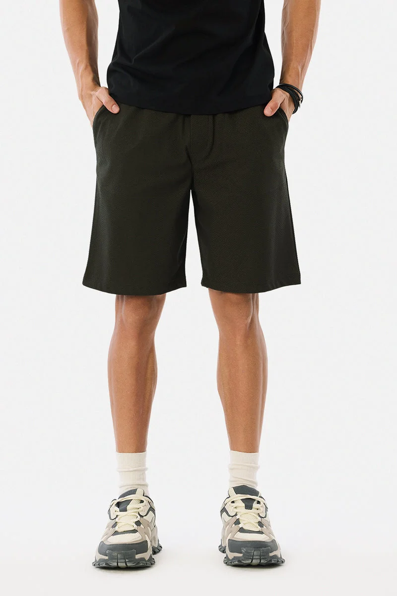 SNITCH Regular Fit Textured Shorts