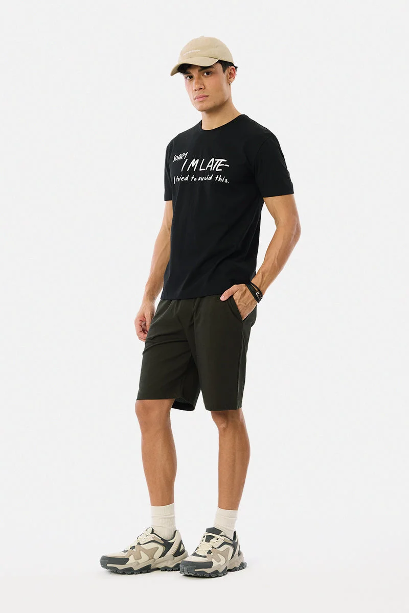 SNITCH Regular Fit Textured Shorts