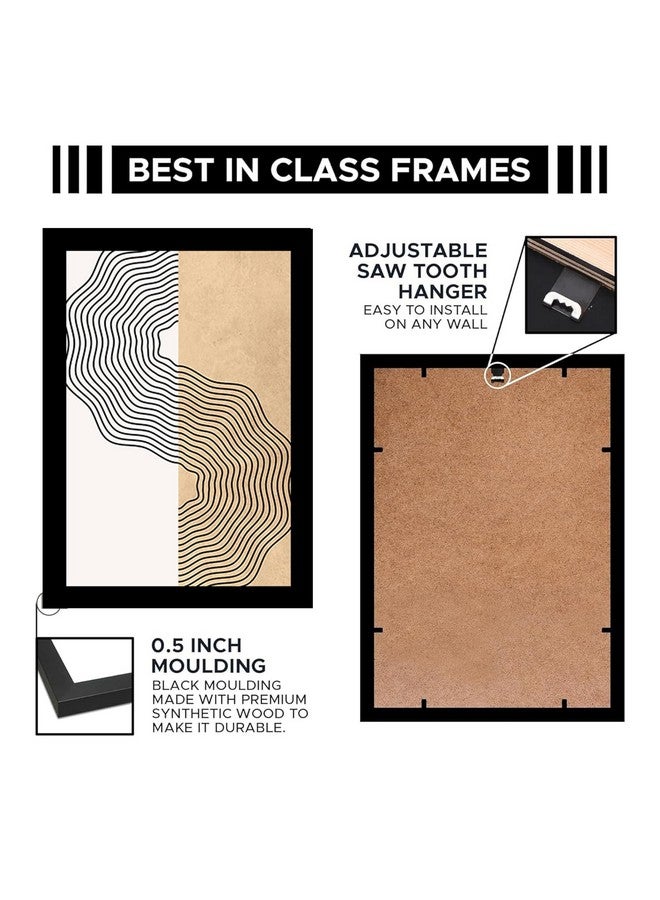 MyTees paintings BOHO Set of 4 Modern Art Premium Brown frame Bohemian Painting for Wall Decoration Digital Reprint 13.5 inch x 10.5 inch Bohemian Painting (With Frame, Pack of 4) B164K5 - Image 4