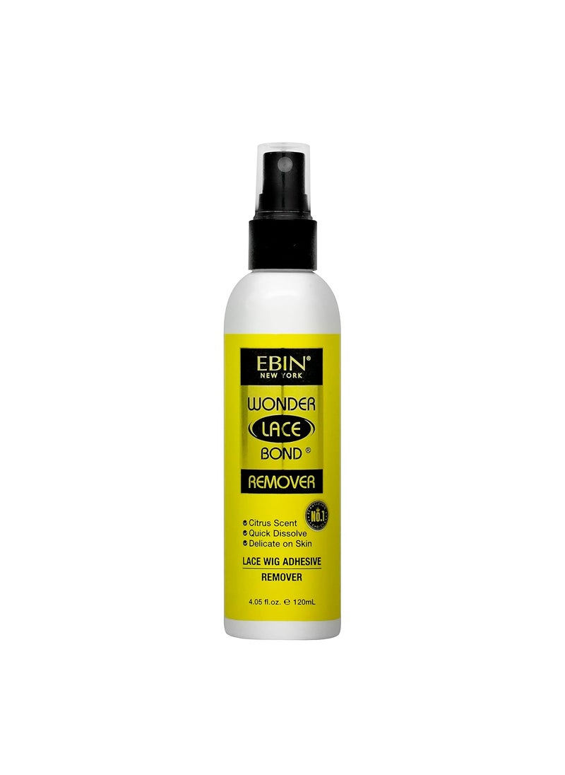 EBIN NEW YORK EBIN NEW YORK Wig Adhesive Remover Spray - Original 4.05oz/ 120ml | Fast Remover Wig Glue &Double Sided Hair Extensions Tape Adhesive| Gentle on Skin | Mist Pump & Nozzle Cap, Fast & Safe Remover 